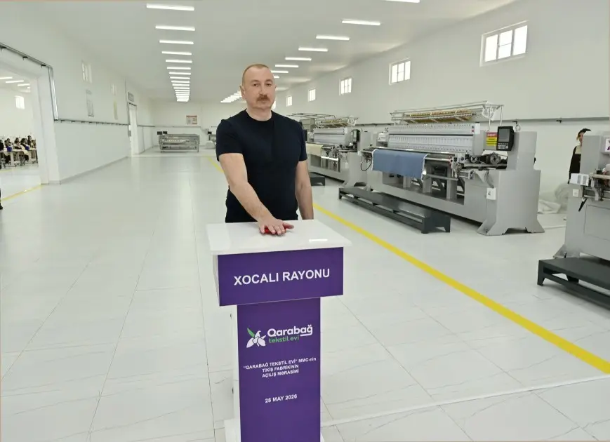 Xocalıda “Qarabağ Tekstil Evi” MMC istifadəyə verildi