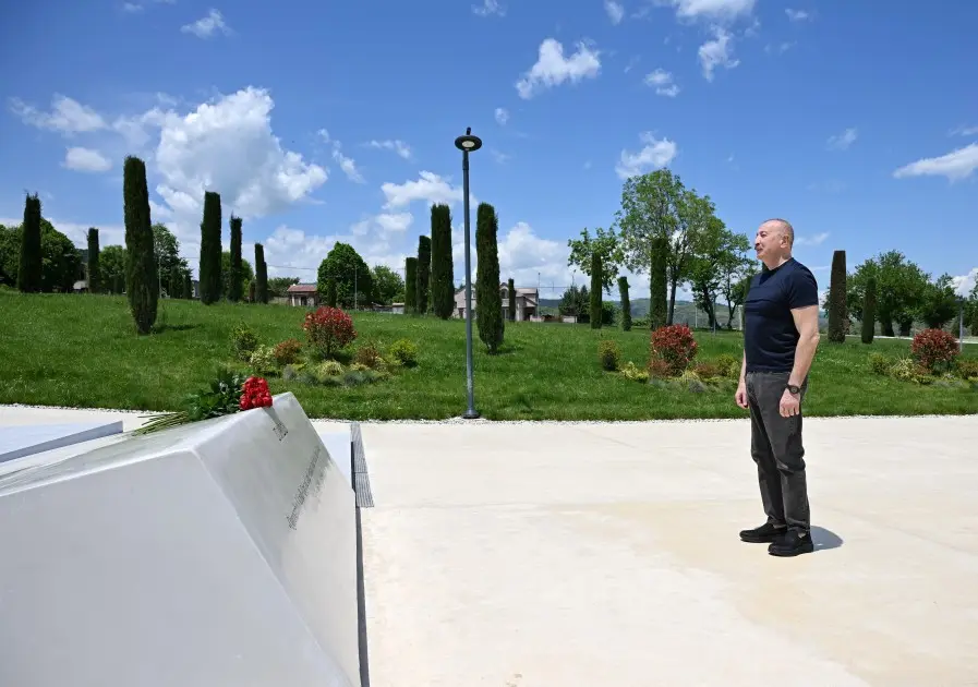 Prezident Xankəndidə Zəfər parkında - Fotolar