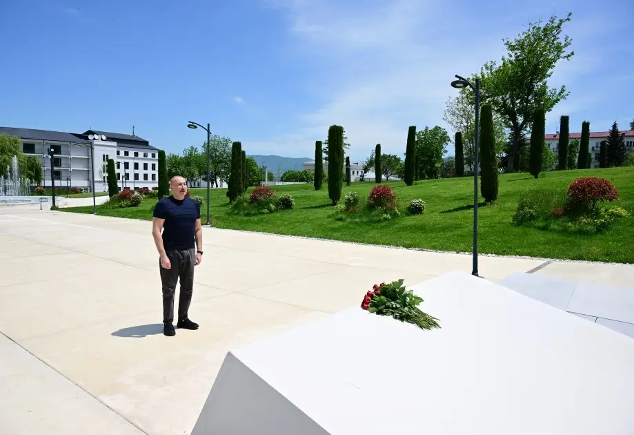 Prezident Xankəndidə Zəfər parkında - Fotolar