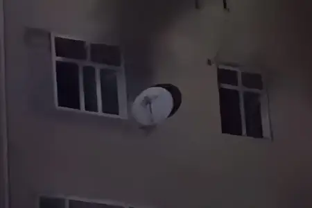 Sumqayıtda qaz balonu partladı, YANĞIN OLDU - VİDEO