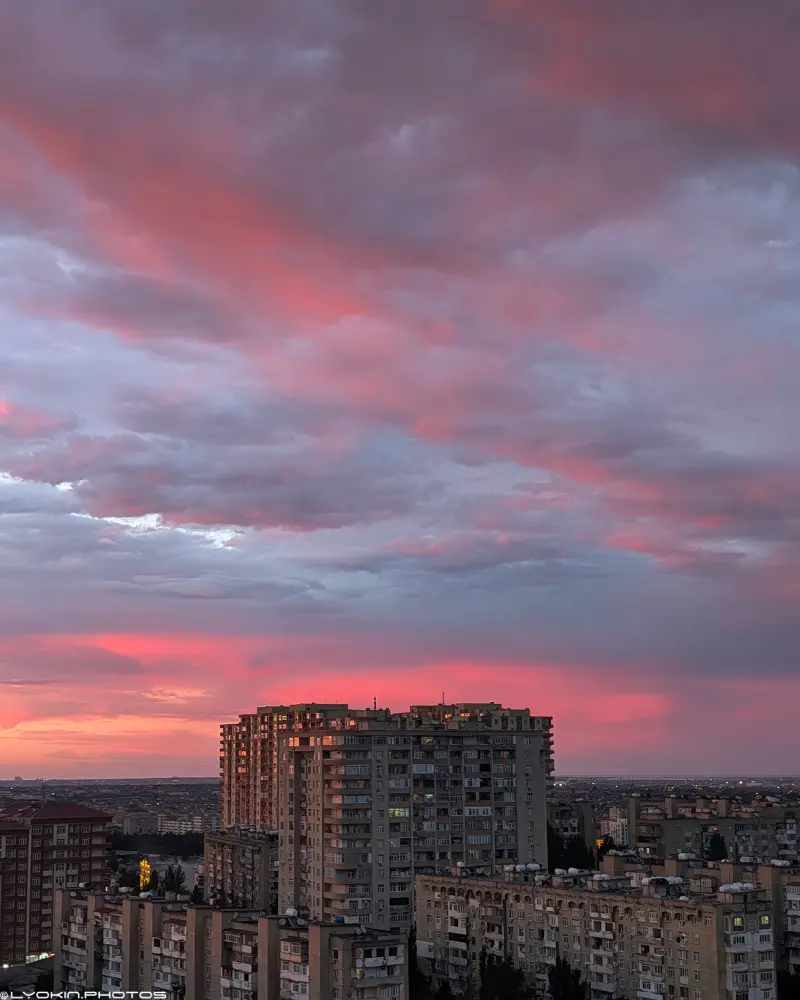 Gün batımı Bakını narıncıya boyadı – FOTOLAR