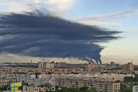 Rusiyada neft terminalı vuruldu - Video