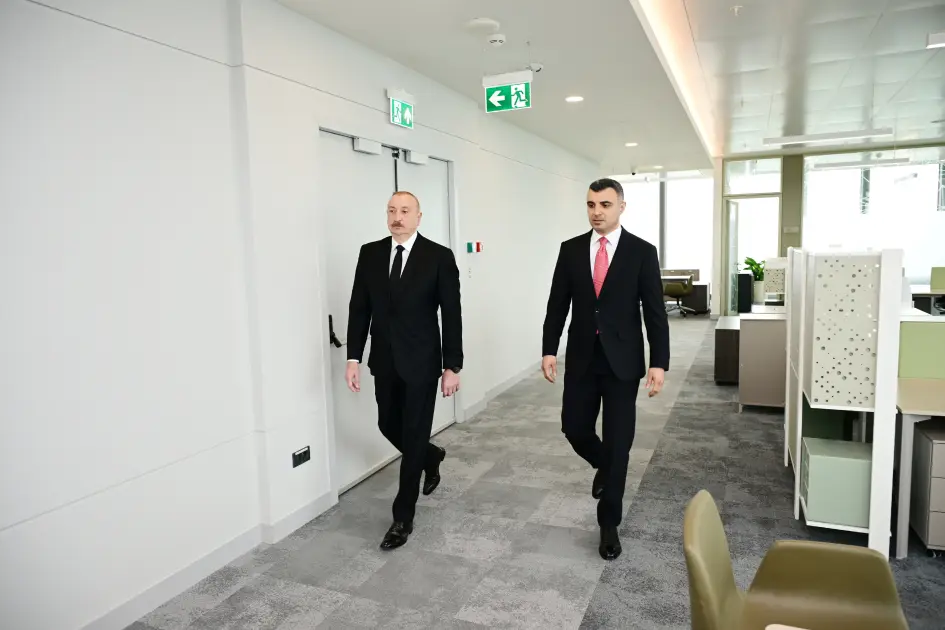 Prezident Mərkəzi Bankın yeni binasının açılışında - Fotolar
