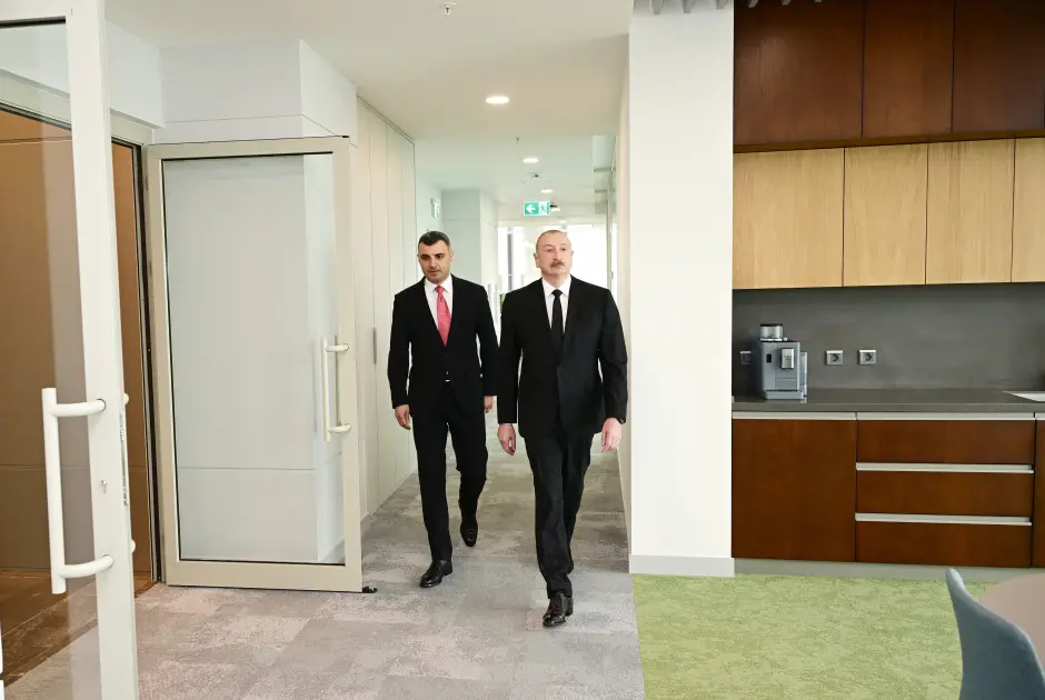 Prezident Mərkəzi Bankın yeni binasının açılışında - Fotolar