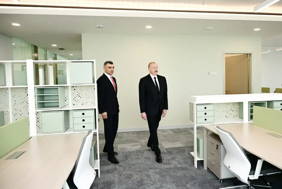 Prezident Mərkəzi Bankın yeni binasının açılışında - Fotolar