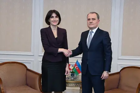 Ceyhun Bayramov gürcüstanlı həmkarı ilə görüşdü