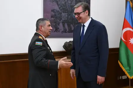 Serbiya Prezidenti Aleksandr Vuçiç Zakir Həsənovu qəbul etdi