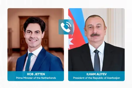 Prezident Niderlandın Baş naziri ilə telefon danışığı apardı