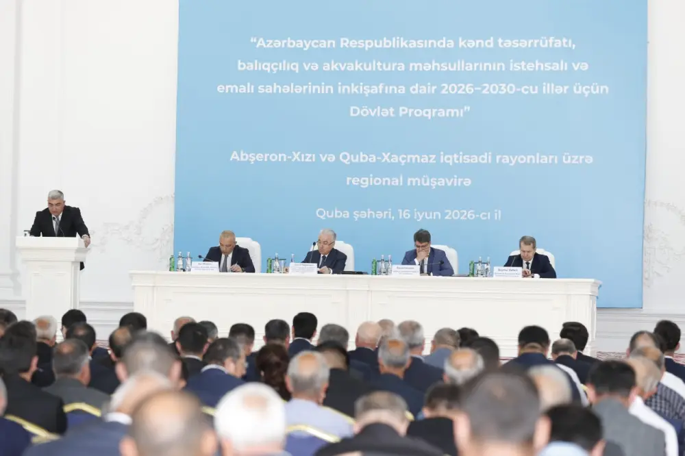 Prezidentin köməkçisi Qubada regional müşavirə keçirdi - FOTOLAR