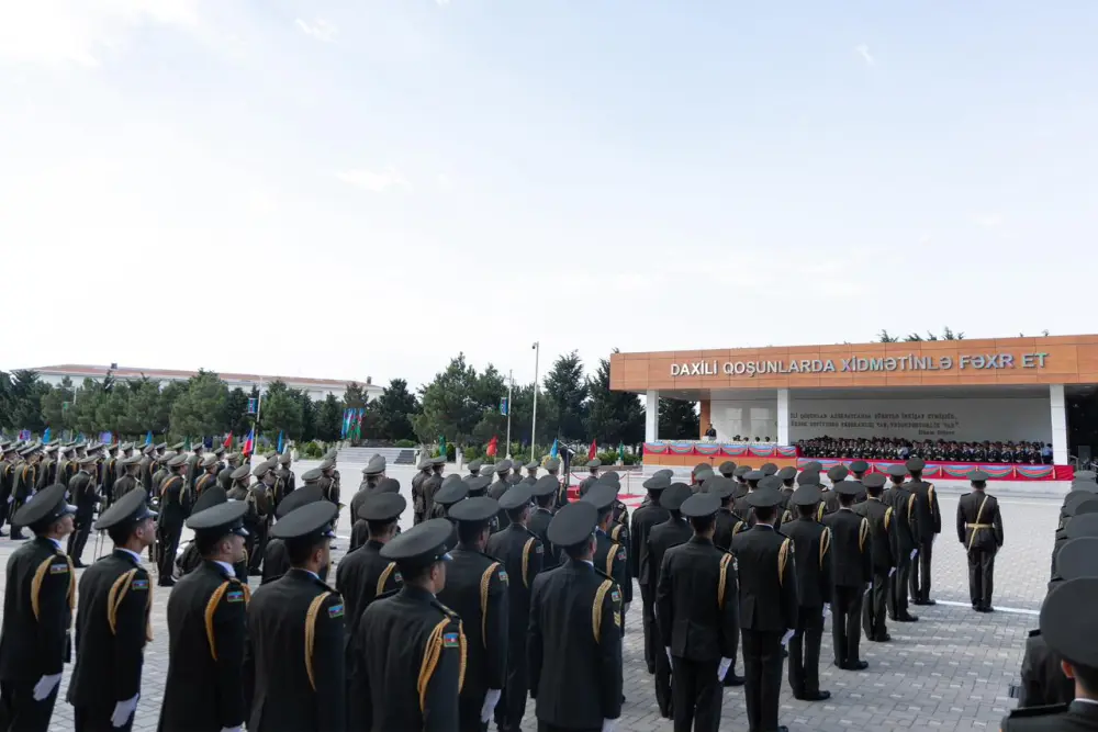Vilayət Eyvazov DİN-in Hərbi İnstitutunda buraxılışa qatıldı - Fotolar