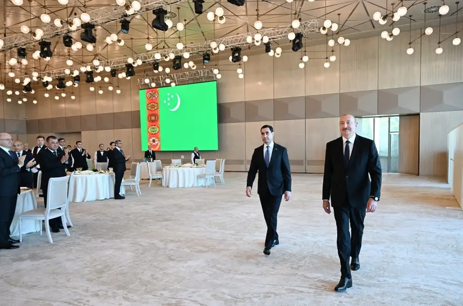 Türkmənistan Prezidentinin şərəfinə dövlət ziyafəti verildi – FOTOLAR