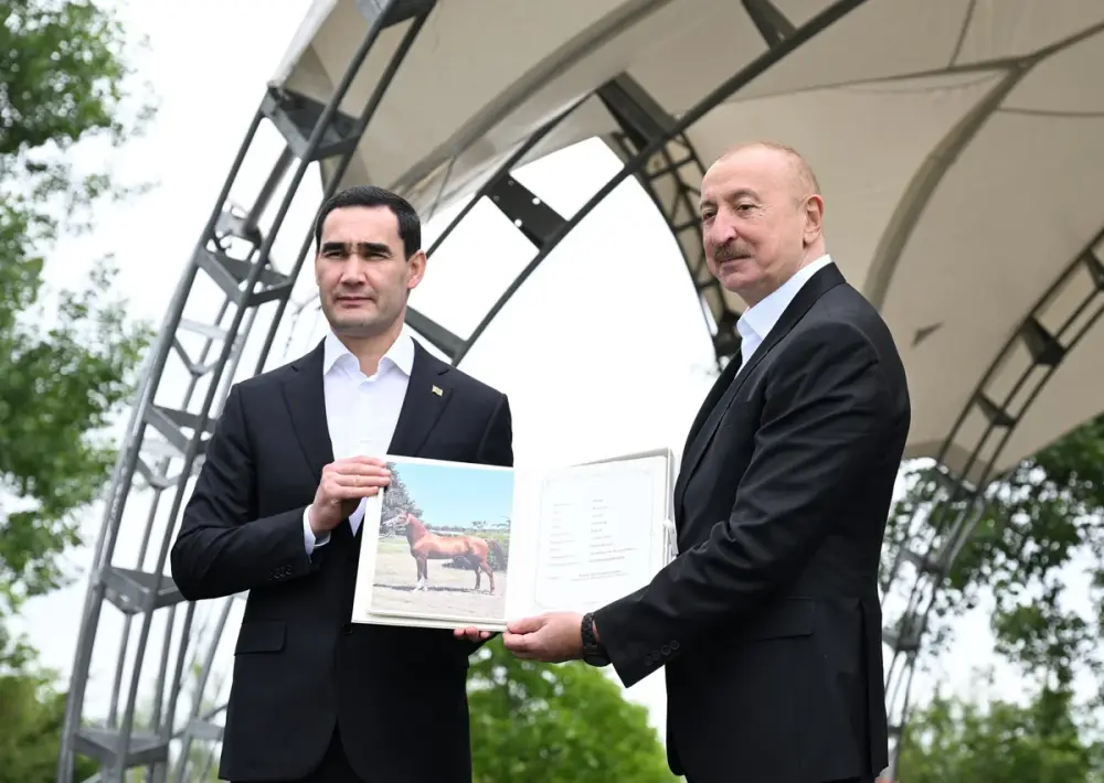 Türkmənistan Prezidentinə Qarabağ atı hədiyyə edildi