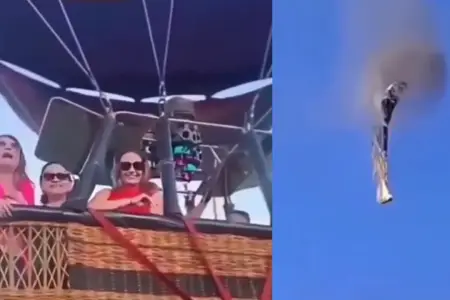 21 nəfərin olduğu hava şarı alovlanıb yerə çırpıldı - Bu ölkədə