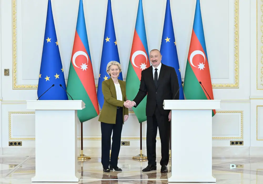Prezident İlham Əliyev və Ursula fon der Lyayen mətbuata birgə bəyanatlarla çıxış etdilər – YENİLƏNDİ