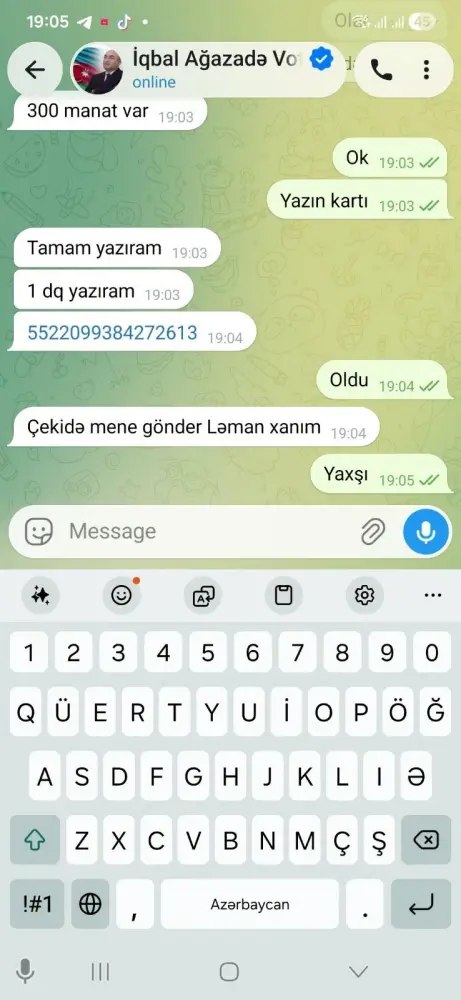 İqbal Ağazadənin hesabı oğurlandı, Ləman Ələşrəfqızı 600 manatından oldu – FOTO