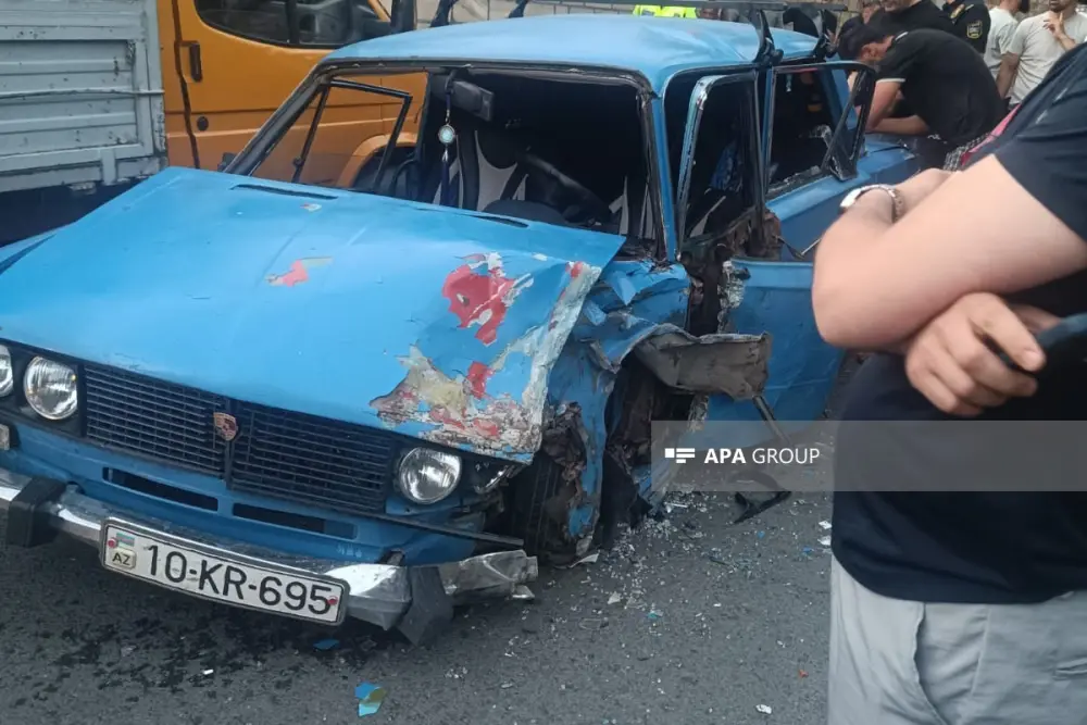 Zaqatalada iki maşın toqquşdu: 4 yaralı var - FOTO