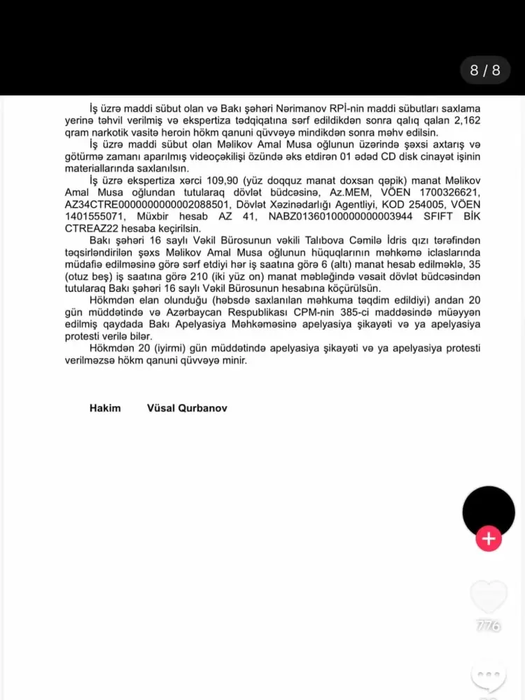Qəzada ölən Amal narkotikə görə tutulubmuş - Fotolar