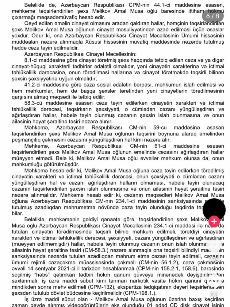 Qəzada ölən Amal narkotikə görə tutulubmuş - Fotolar