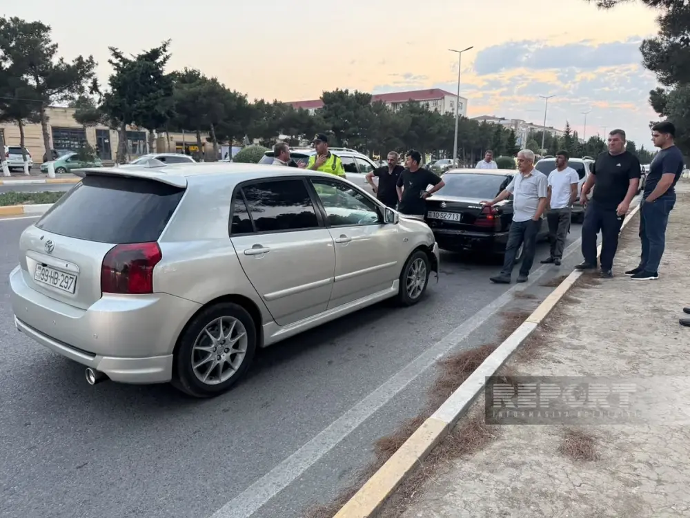 Sumqayıtda zəncirvari qəza oldu – FOTOLAR