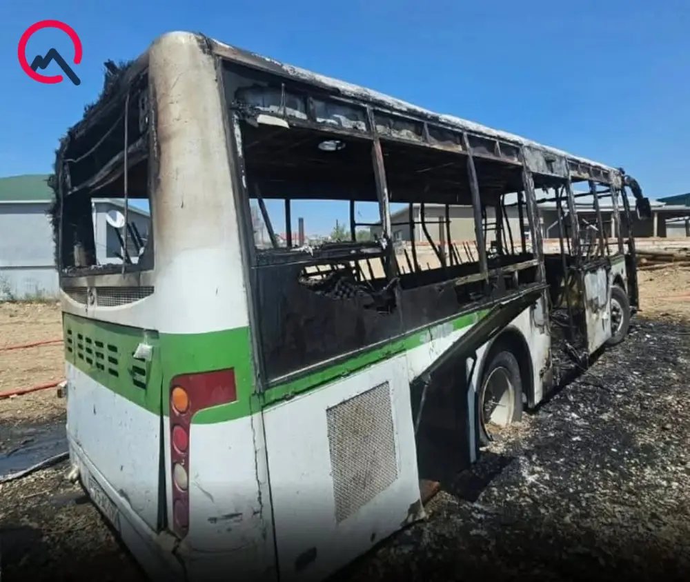 Naxçıvanda iki avtobus yanıb kül oldu – FOTOLAR