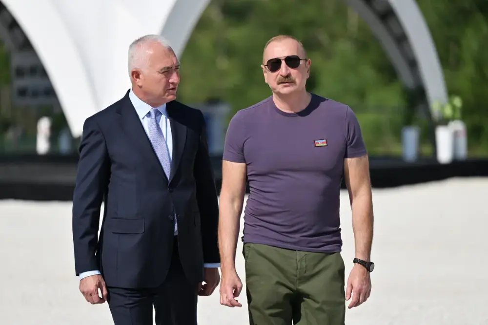 Prezident Laçında "Həkəriçay" su anbarının təməlini qoydu