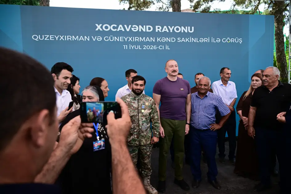 Prezident İlham Əliyev Xocavənd rayonunun Quzeyxırman kəndində oldu – FOTOLAR/YENİLƏNDİ