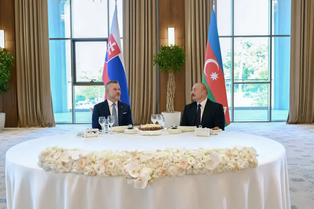 İlham Əliyevin adından Xankəndidə Slovakiya Prezidentinin şərəfinə rəsmi nahar verildi