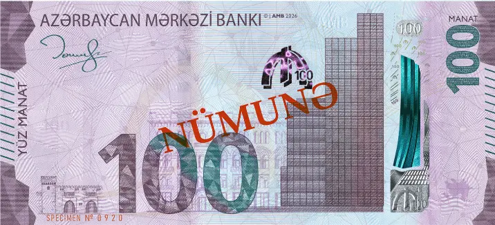Yeni 100 manatlıqlar tədavüldə - Taleh Kazımovun imzası ilə