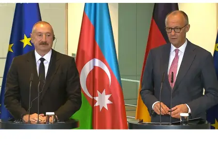  İlham Əliyev və Federal Kansler Fridrix Merts mətbuata bəyanatlarla çıxış etdilər - YENİLƏNDİ