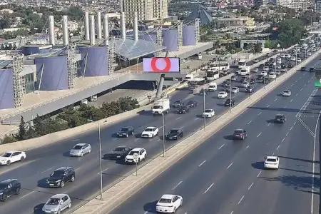 Bakının bir sıra yollarında tıxac yarandı