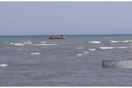 Dənizdə batan Elgünün axtarışları davam etdirilir - VİDEO