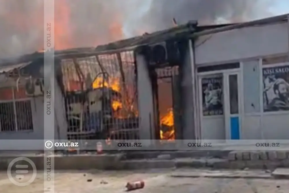 Bakıda marketdə GÜCLÜ YANĞIN oldu – VİDEO