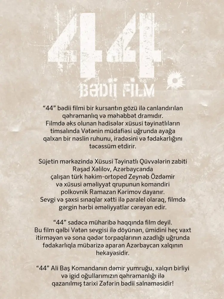 "44" filmi üzərində iş yekunlaşdı - FOTO