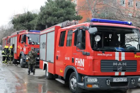 Sulutəpədə avtoservisdə yanğın oldu