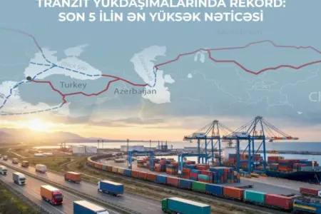 Azərbaycanda tranzit daşımaları son 5 ilin rekord səviyyəsinə çatdı
