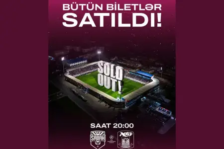 UEFA Çempionlar Liqası: "Sabah" – "Orhus" oyununun bütün biletləri satıldı