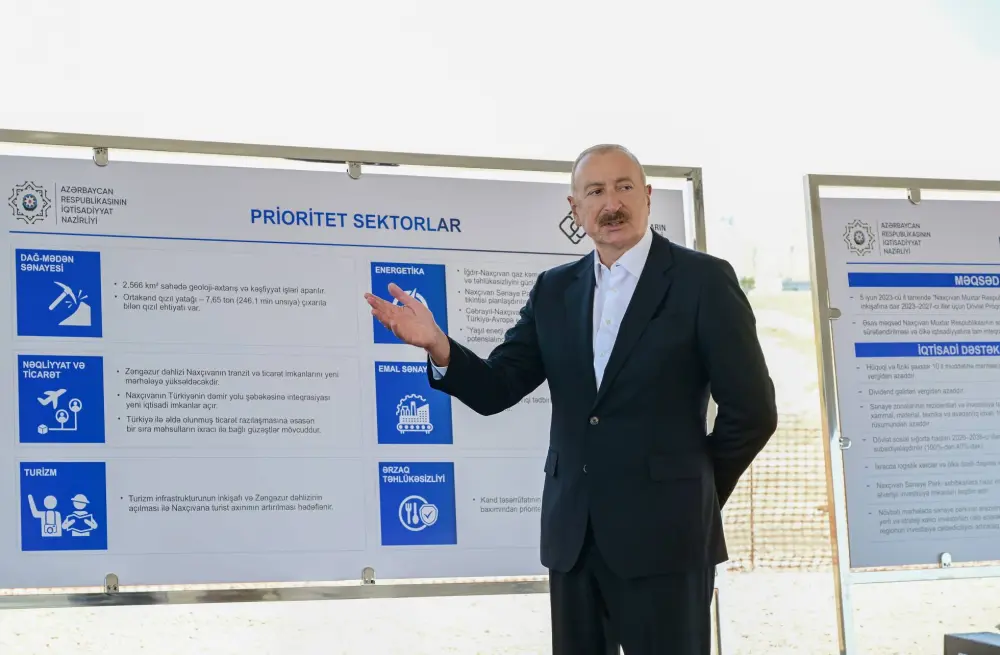 Prezident Naxçıvan Sənaye Parkının təməlini qoydu
