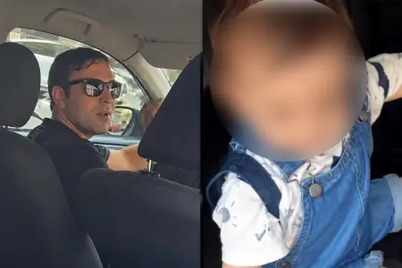 Taksi sürücüsü uşaqlı sərnişini yarı yolda düşürdü - Video
