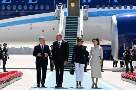 Prezident və xanımı Özbəkistandadır - FOTO/VİDEO