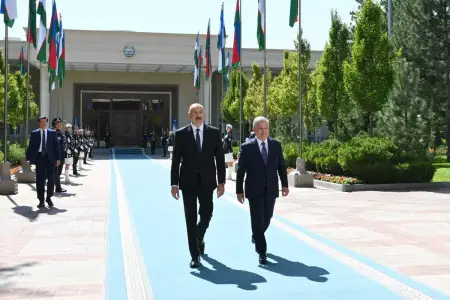 Prezidentin Özbəkistan səfərindən - Görüntülər