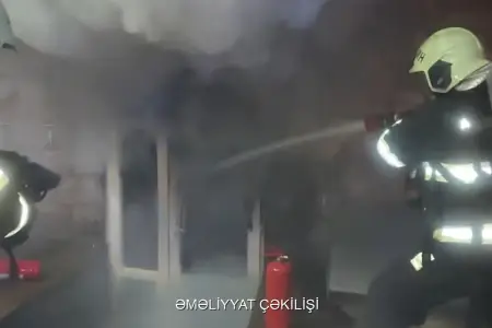 Gəncədə ev yandı - Video
