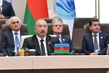 Prezident “ŞƏT plyus” formatında görüşdə çıxış etdi - Video - Fotolar