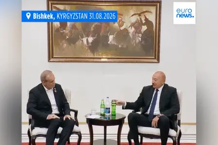"Euronews" İlham Əliyevin Məsud Pezeşkianı "İstisu"ya qonaq etməsini yayımladı