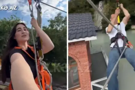 Şəkidəki “zipline”də ötən ay da ciddi texniki problemlər olub - VİDEO
