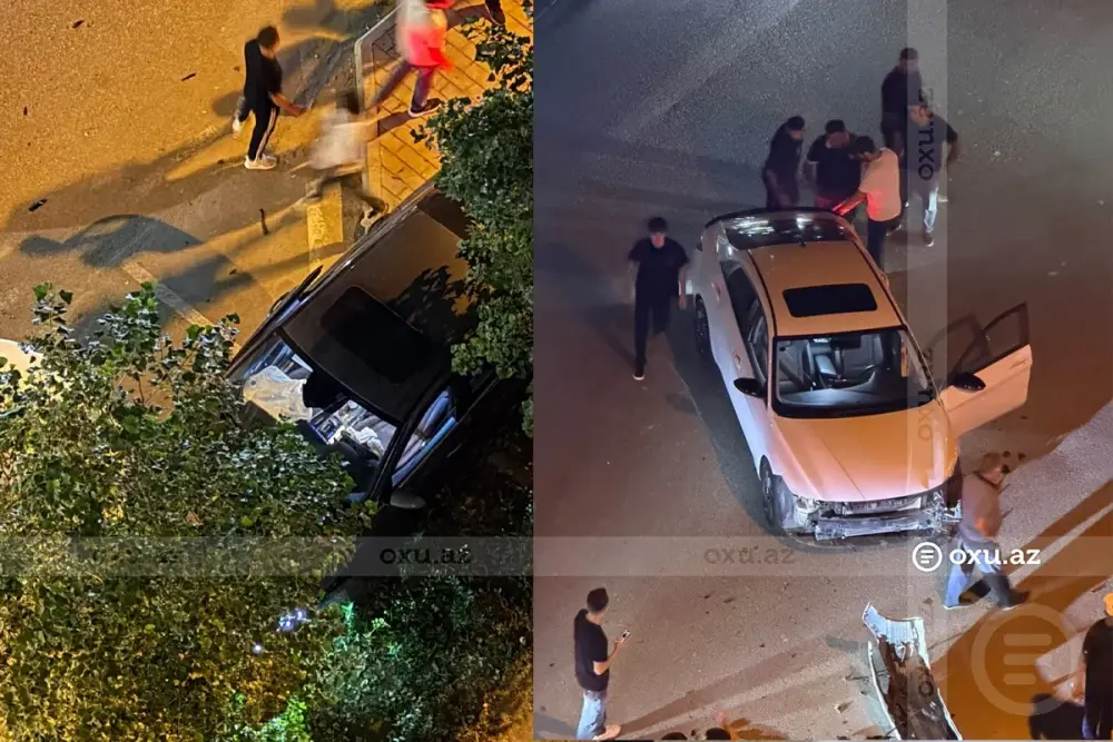 "Ağ Şəhər"də dəhşətli qəza: xəsarət alanlar var - FOTO