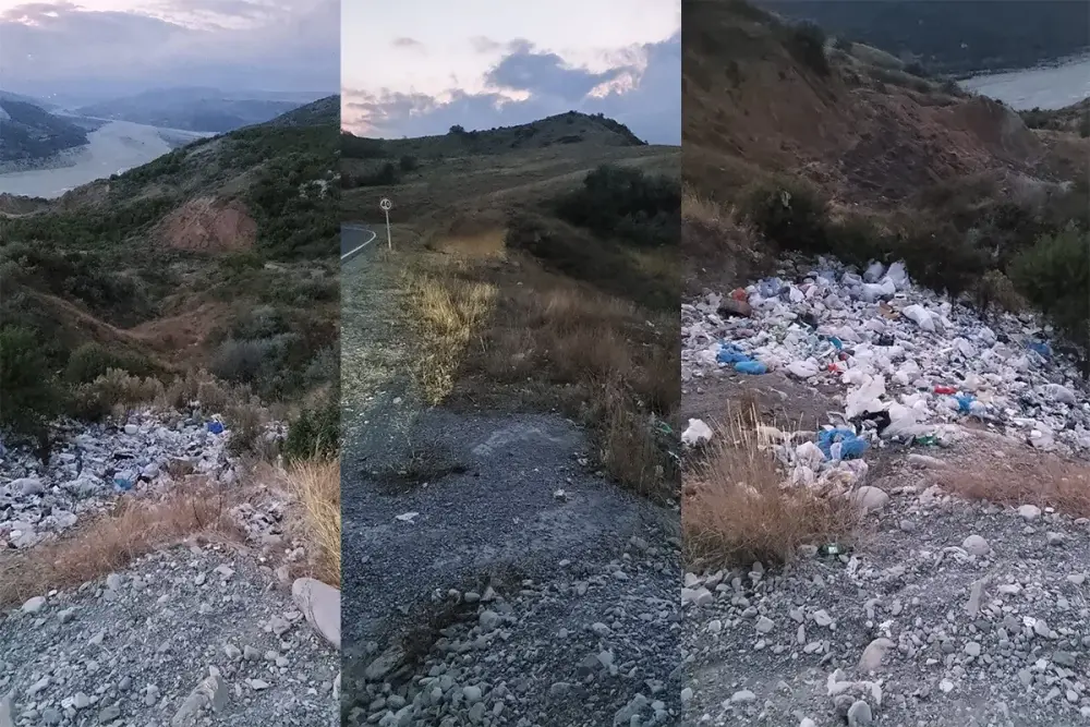 Şamaxıda yol kənarı zibilliyə çevrilib - FOTOLAR