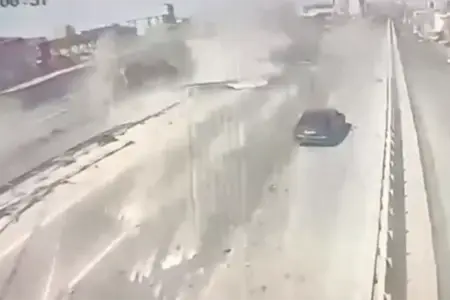 “Masazır dairəsi”ndəki dəhşətli qəzanın anbaan görüntüləri