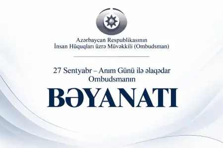 Ombudsman Anım Günü ilə əlaqədar bəyanat yaydı