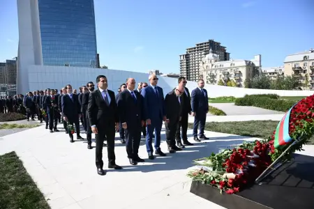 XİN-in rəhbər heyəti Zəfər parkını ziyarət etdi