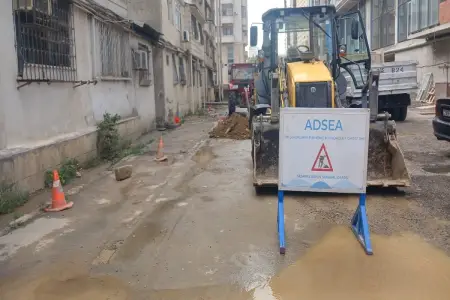 Yasamalda içməli su xəttində qəza baş verdi